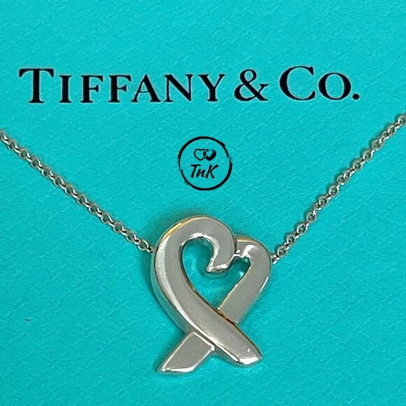 Tiffany & Co Paloma Picasso Loving Heart Pendant Necklace - Silver - 16” - Picture 5 of 14